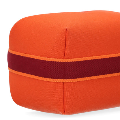 Hermes Canvas Large Bride-A-Brac Pouch Orange Feu Burgundy 8 of 9