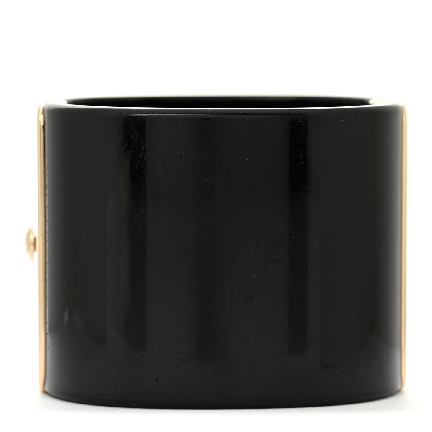 Resin Pearl Enamel CC Cabochon Cuff  Black Multicolor