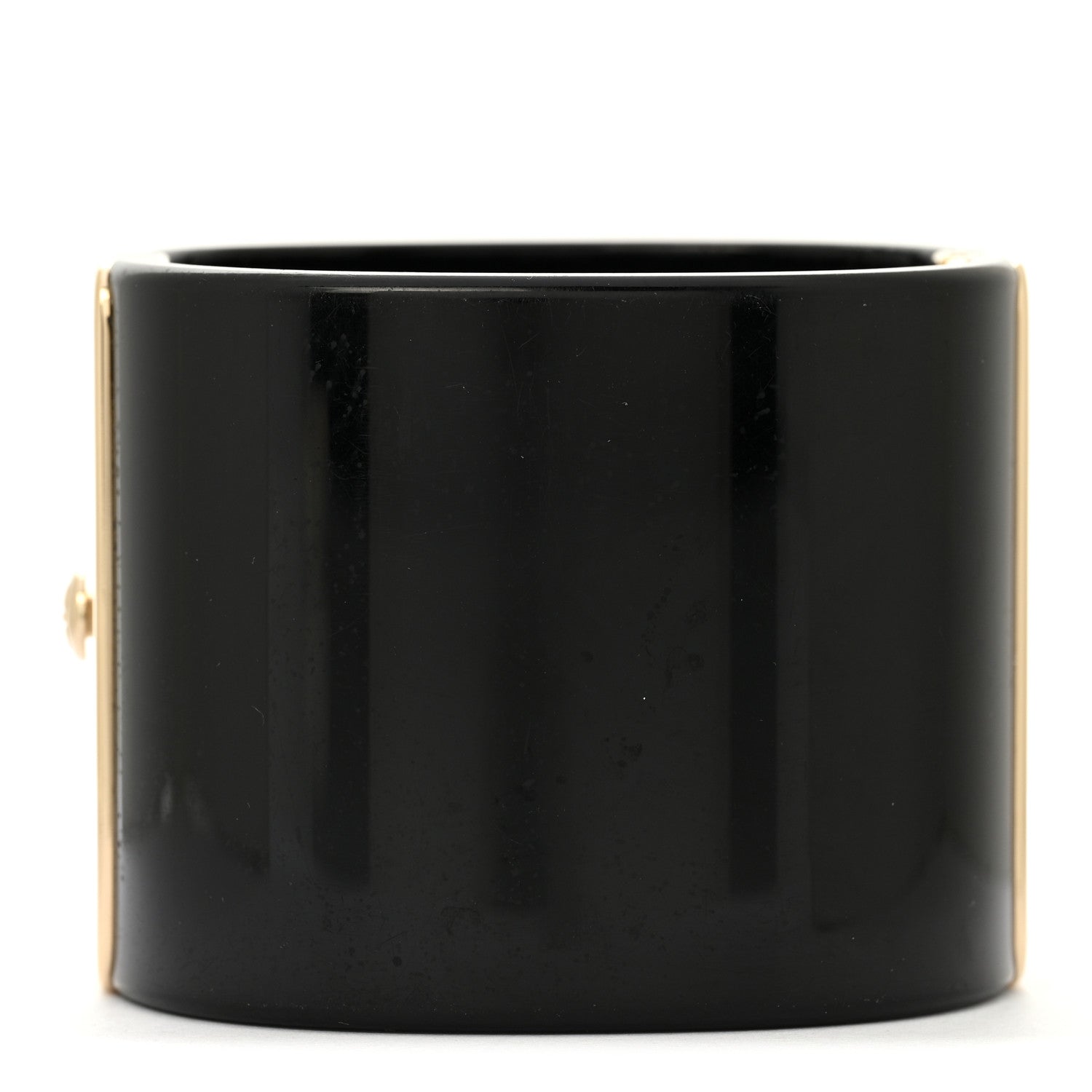 Chanel Resin Pearl Enamel CC Cabochon Cuff  Black Multicolor 2 of 6