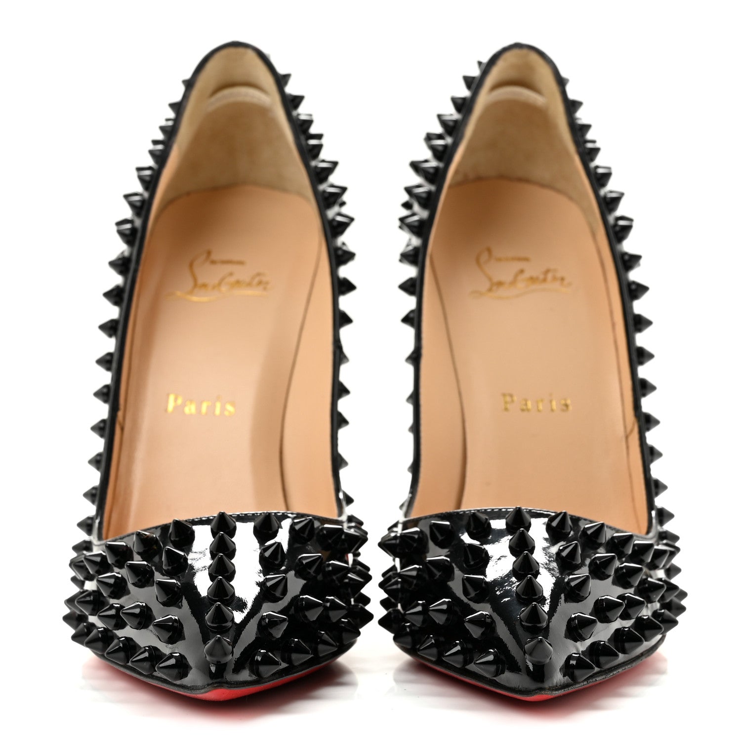 Christian Louboutin Patent Pigalle Spikes 120 Pumps 36.5 Black 3 of 8