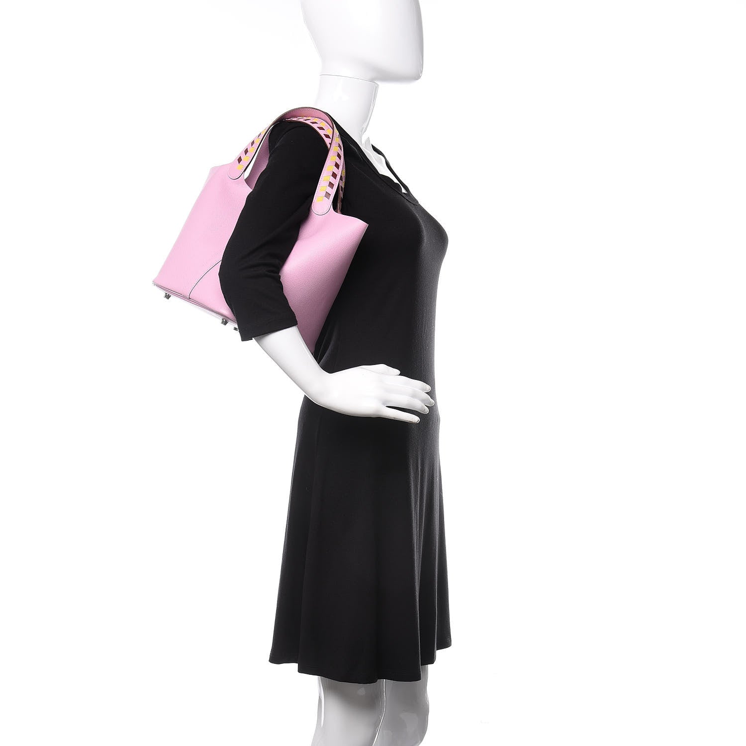 Hermes Epsom Tressage De Cuir Picotin Lock 22 MM Mauve Sylvestre Rouge H Jaune De Naples 2 of 13