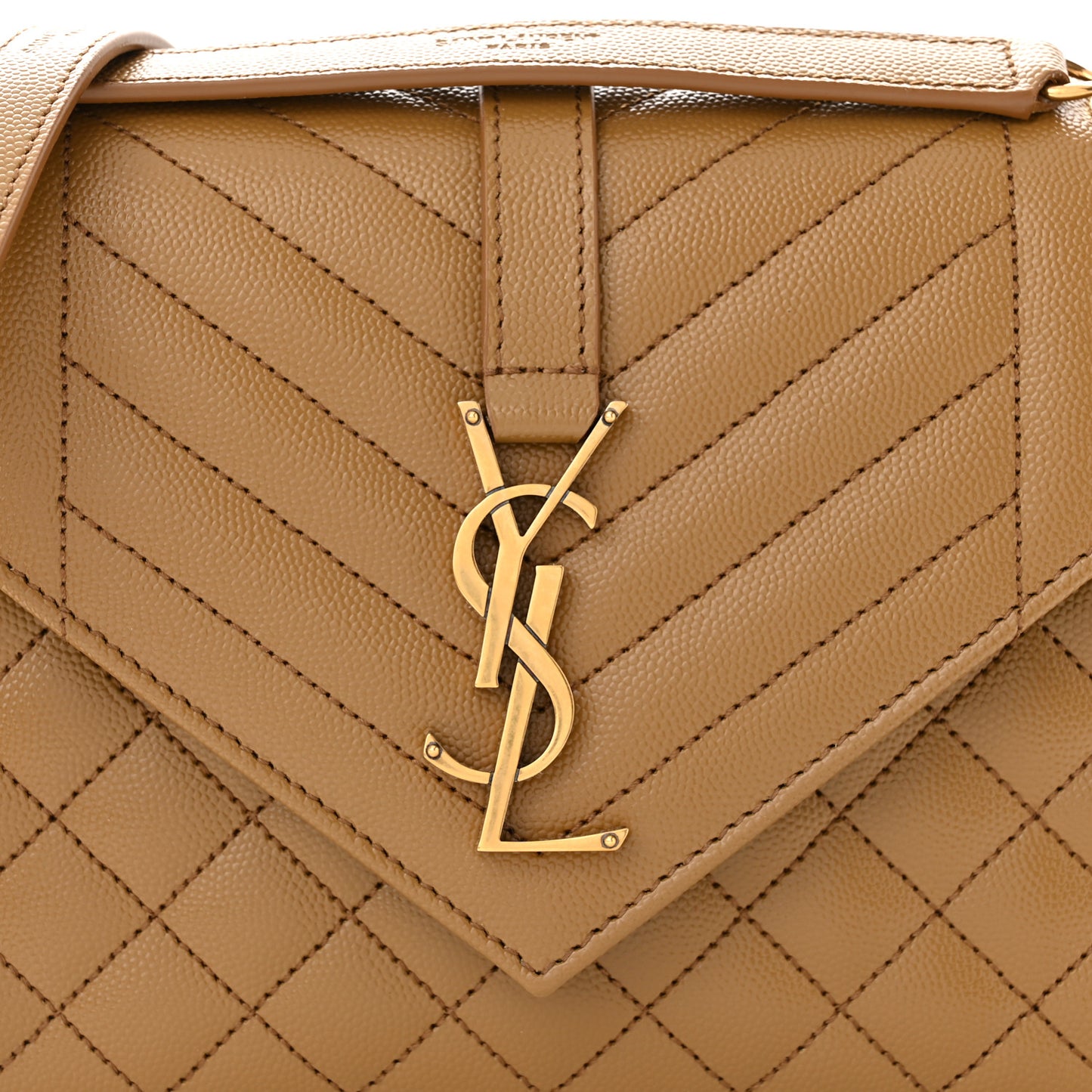 Grain De Poudre Textured Mixed Matelasse Triquilt Medium Monogram Satchel Old Oil