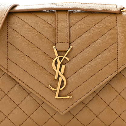 Saint Laurent Grain De Poudre Textured Mixed Matelasse Triquilt Medium Monogram Satchel Old Oil 7 of 9