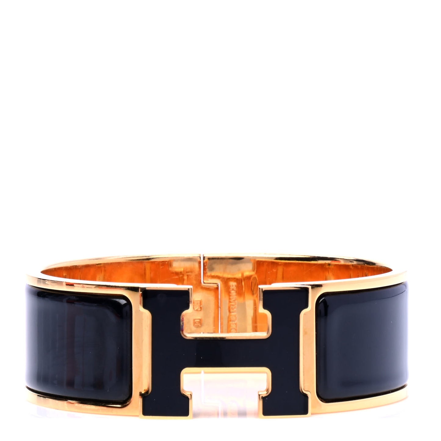 Enamel Wide Clic Clac H Bracelet PM Black