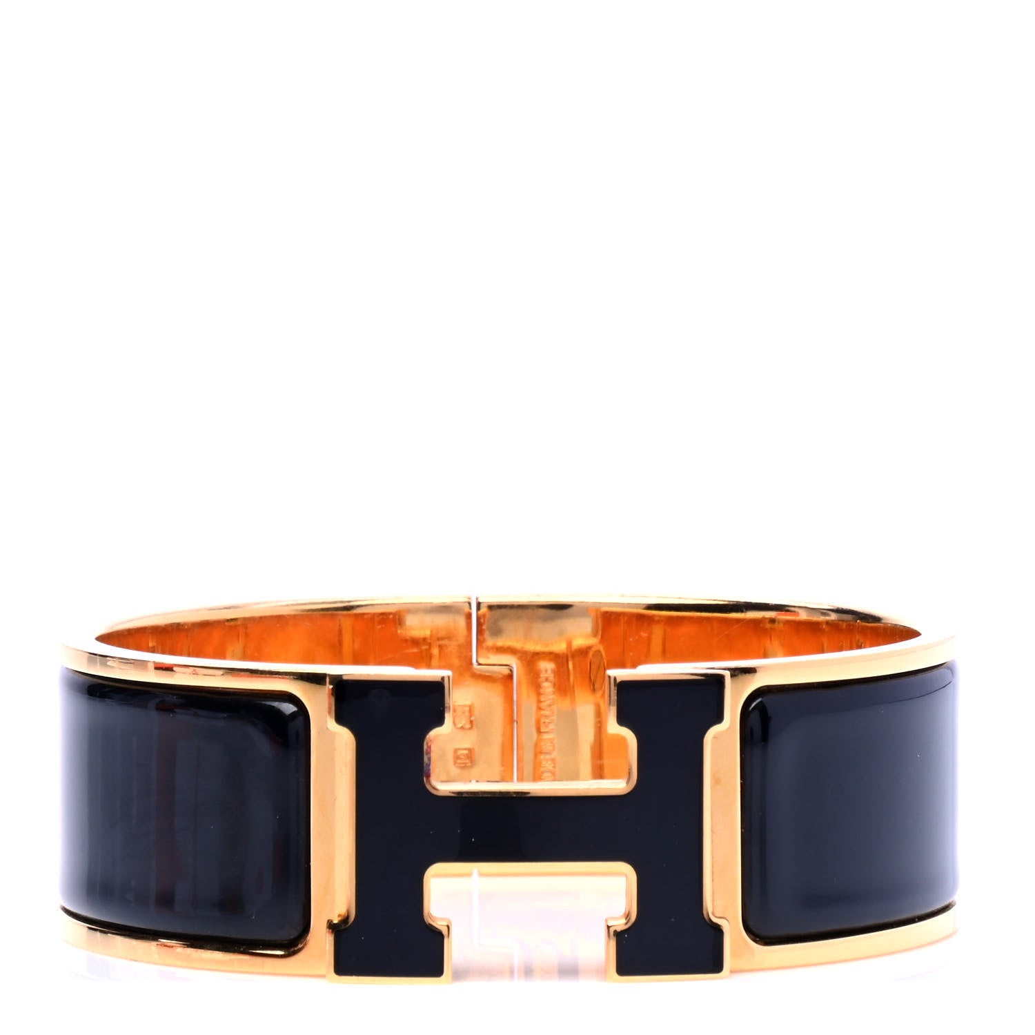 Hermes Enamel Wide Clic Clac H Bracelet PM Black 1 of 5