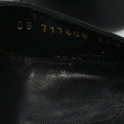 Saint Laurent Crepe Satin Crystal Buckle Claude 110 Slingback Pumps 38 Black 8 of 10