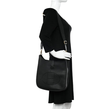 Hermes Taurillon Clemence Evelyne III PM Black 2 of 11