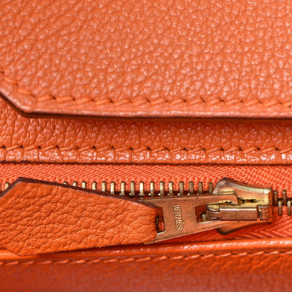 Hermes Togo Vibrato Birkin 35 Orange 19 of 37