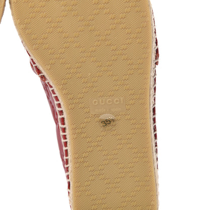 Gucci Guccissima Signature Espadrilles 35.5 Hibiscus Red 7 of 10