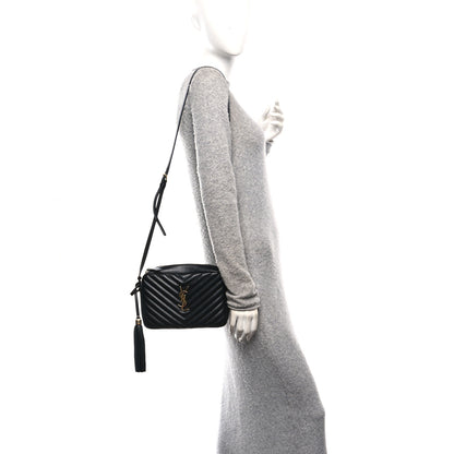 Saint Laurent Calfskin Matelasse Monogram Lou Camera Bag Black 2 of 10