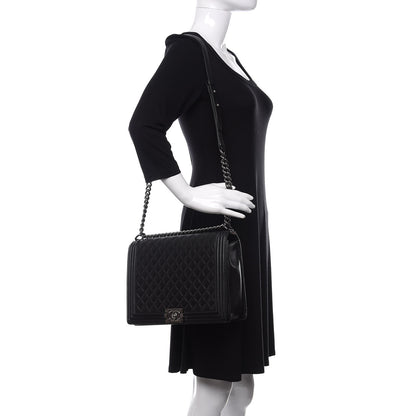 Chanel Lambskin Quilted Large Boy Flap Black 2 of 9