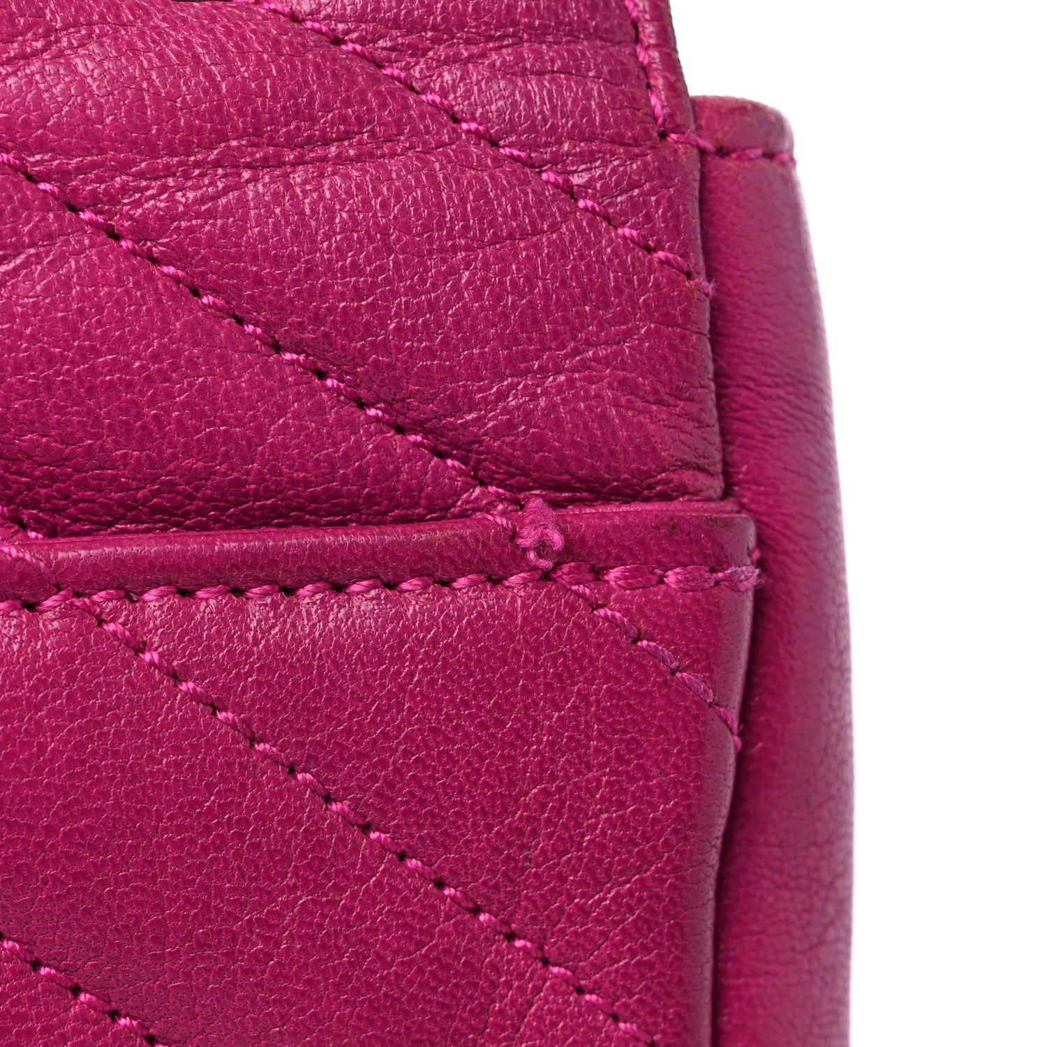 Saint Laurent Sheepskin Matelasse Chevron Medium Monogram Chain Bag Electric Pink 12 of 16