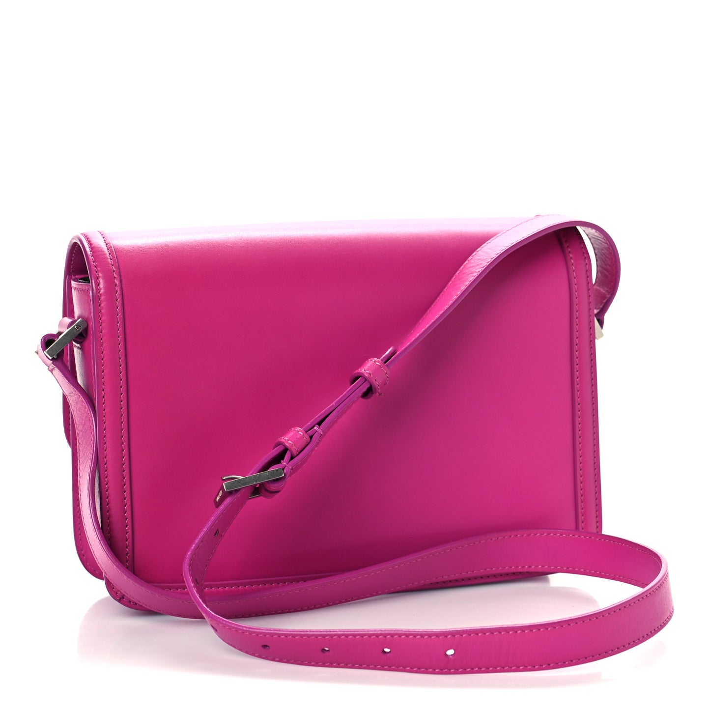 Box Calfskin Monogram Medium Solferino Satchel Fuchsia