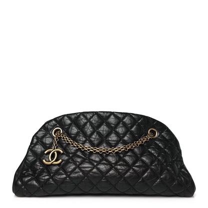 Chanel Aged Calfskin Quilted Medium Just Mademoiselle Black 1 of 10