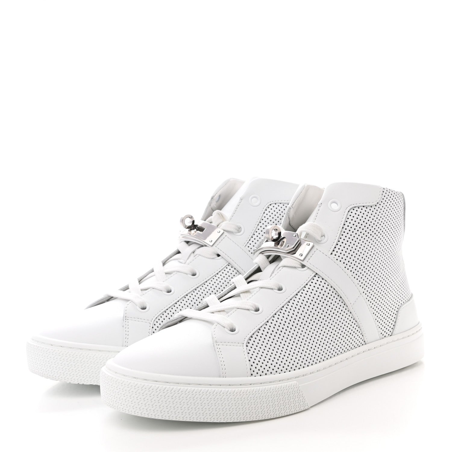 Hermes Calfskin Perforated Daydream Sneakers 40 White 3 of 11
