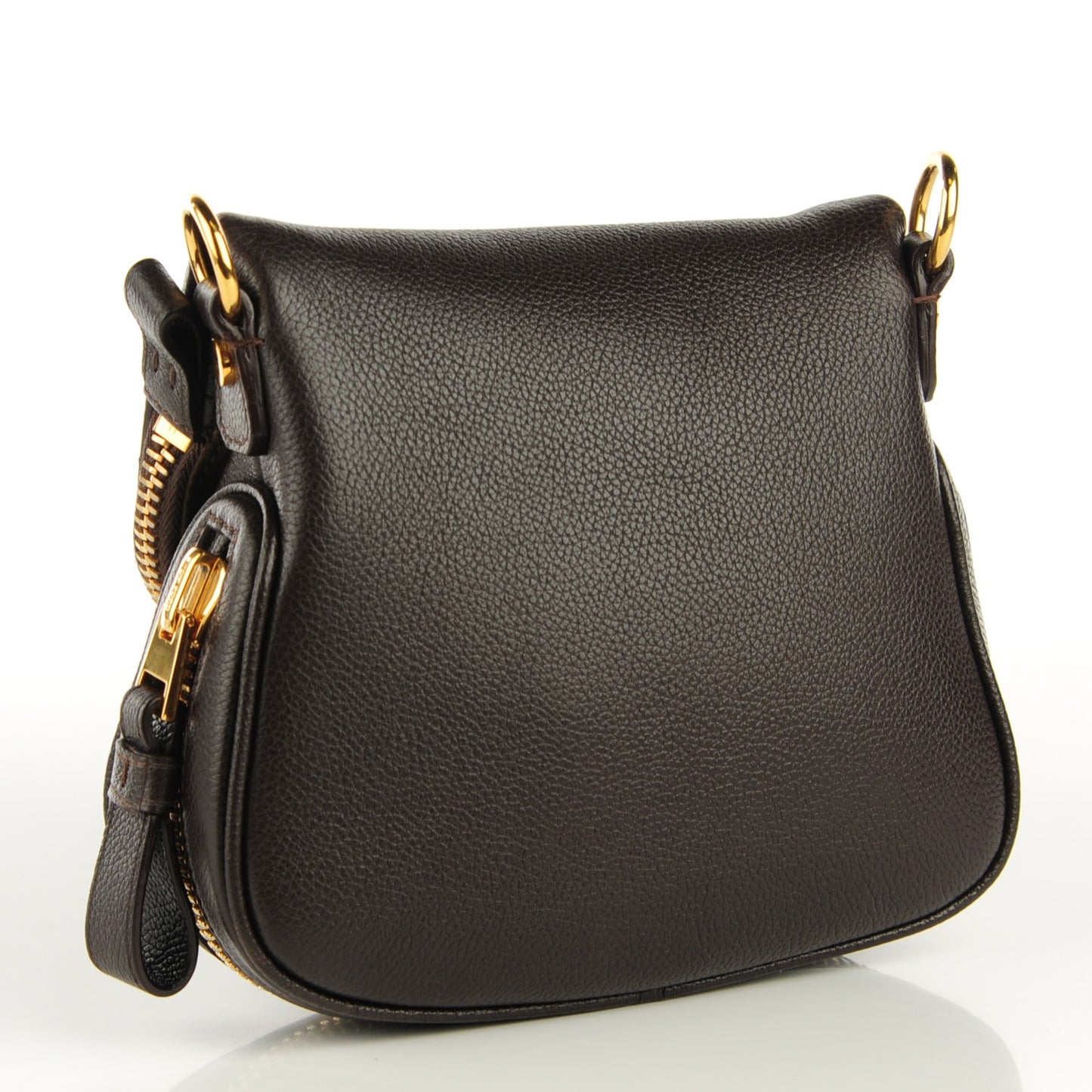 Calfskin Jennifer Mini Crossbody Bag Brown
