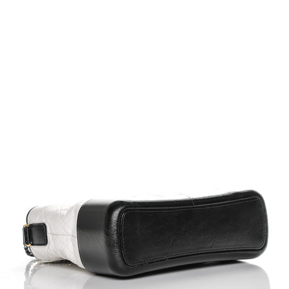 Chanel Calfskin Quilted Medium Gabrielle Hobo Black White 4 of 7