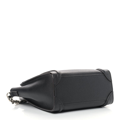 Celine Drummed Calfskin Nano Luggage Amazone 4 of 10