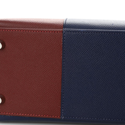 Hermes Epsom Flag Kelly Sellier 32 Rouge H Bleu Saphir 12 of 13