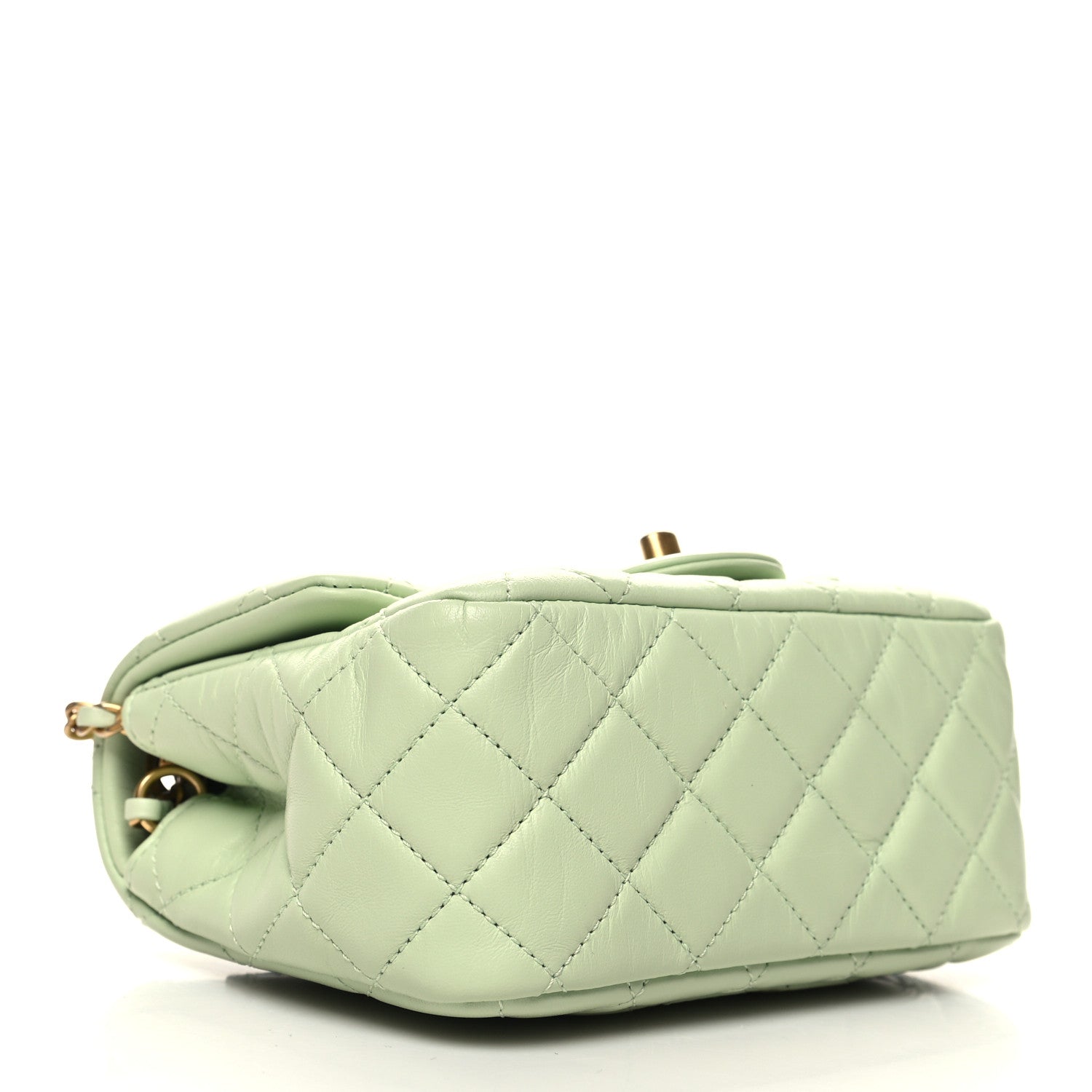 Chanel Lambskin Quilted Mini Pearl Crush Flap Light Green 4 of 12