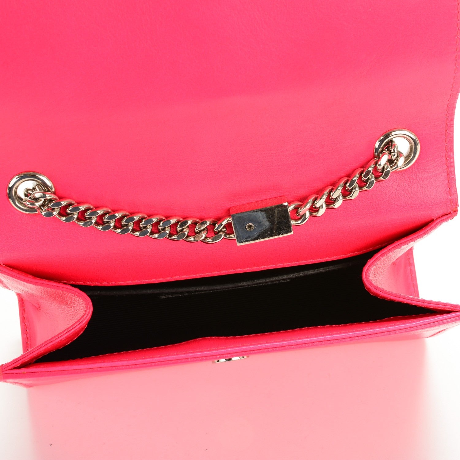 Saint Laurent Calfskin Small Classic Monogram Satchel Neon Pink 5 of 8