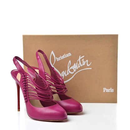 Christian Louboutin Calf VIP Mille Cordes 100 Pumps 37 Cranberry 13 of 13