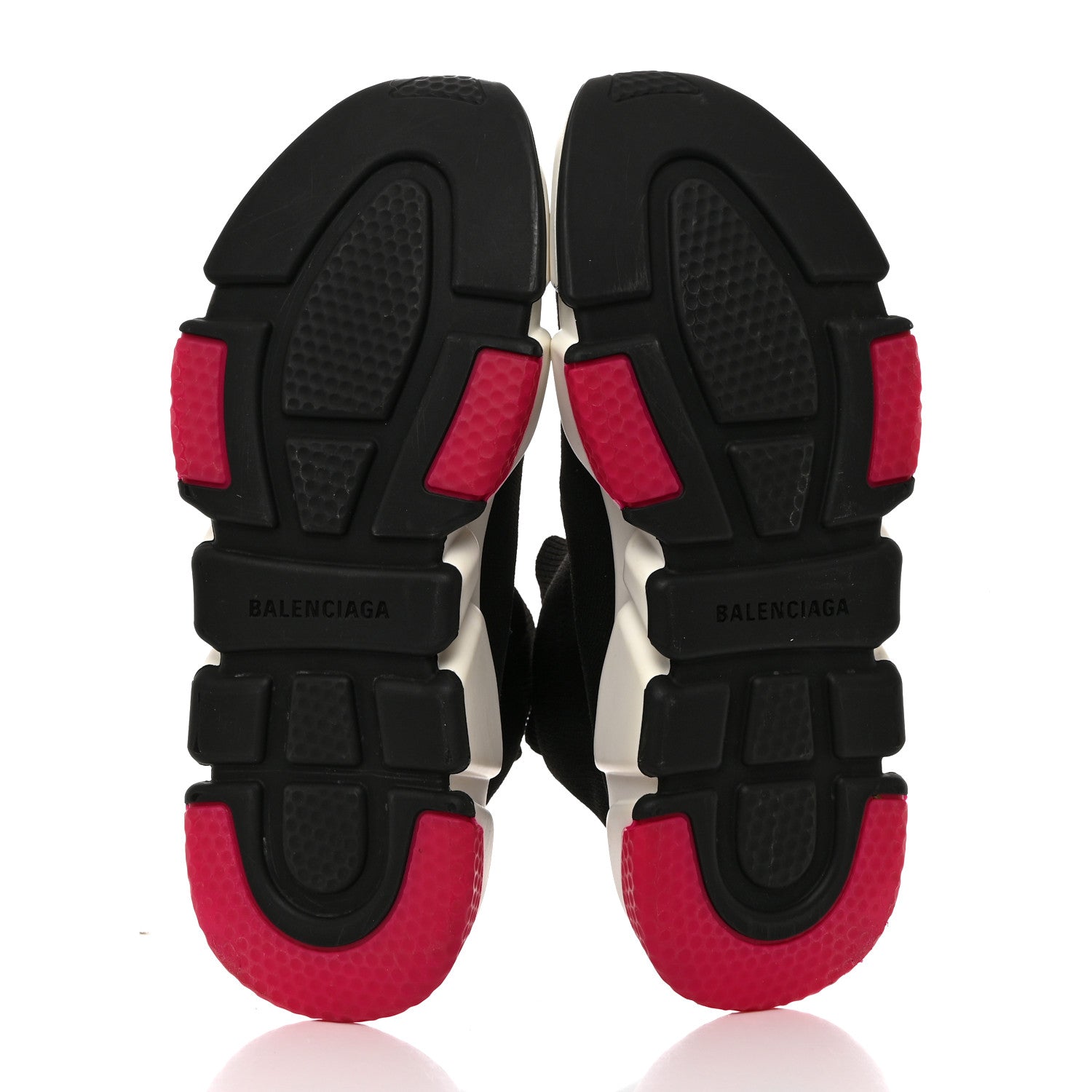 Balenciaga Neoprene Knit Womens Speed Sneakers 40 Black Pink 5 of 8