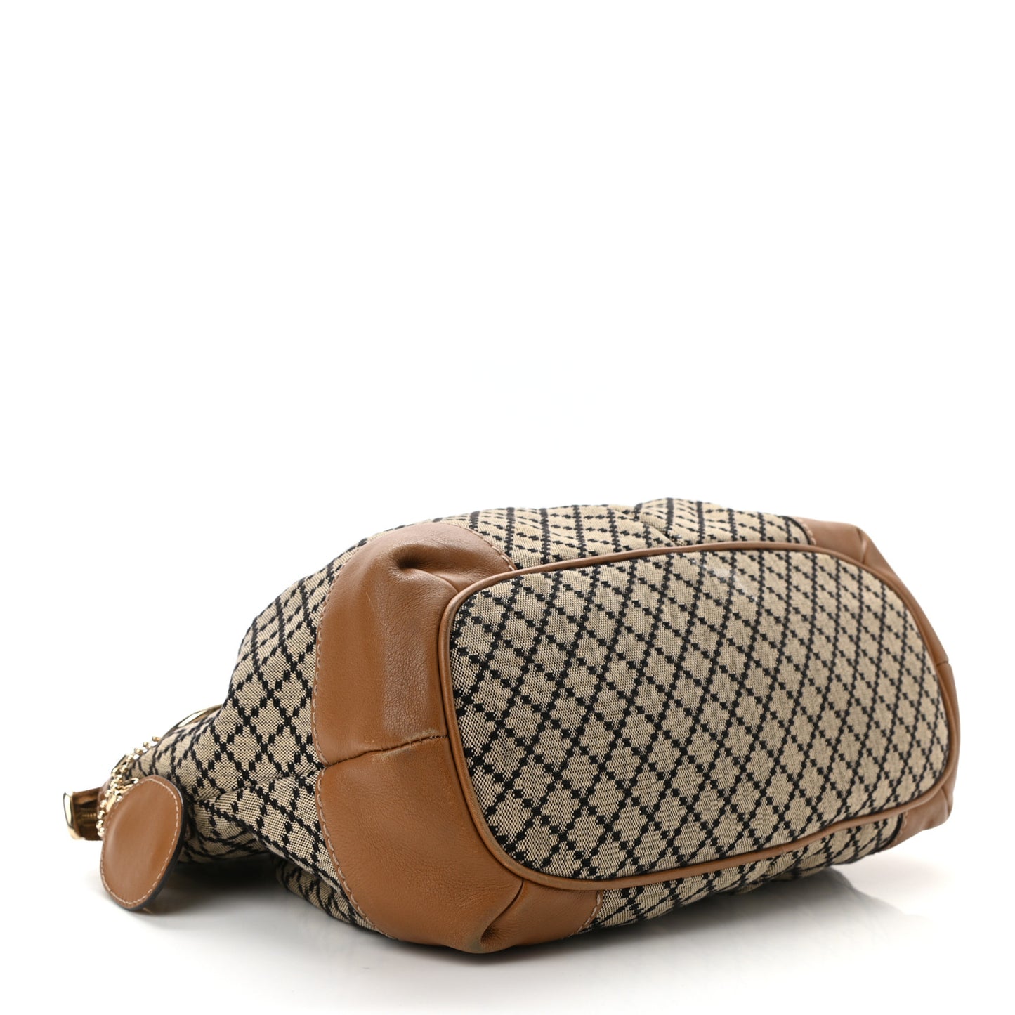 Diamante Medium Sukey Top Handle Bag Beige Brown