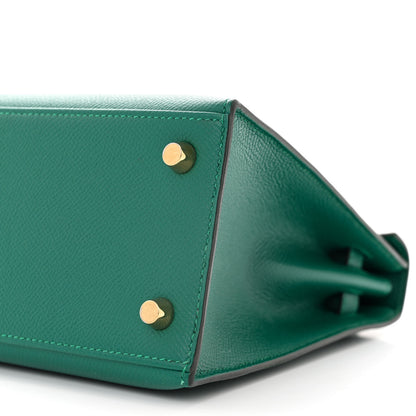 Hermes Epsom Kelly Sellier 25 Malachite 10 of 11