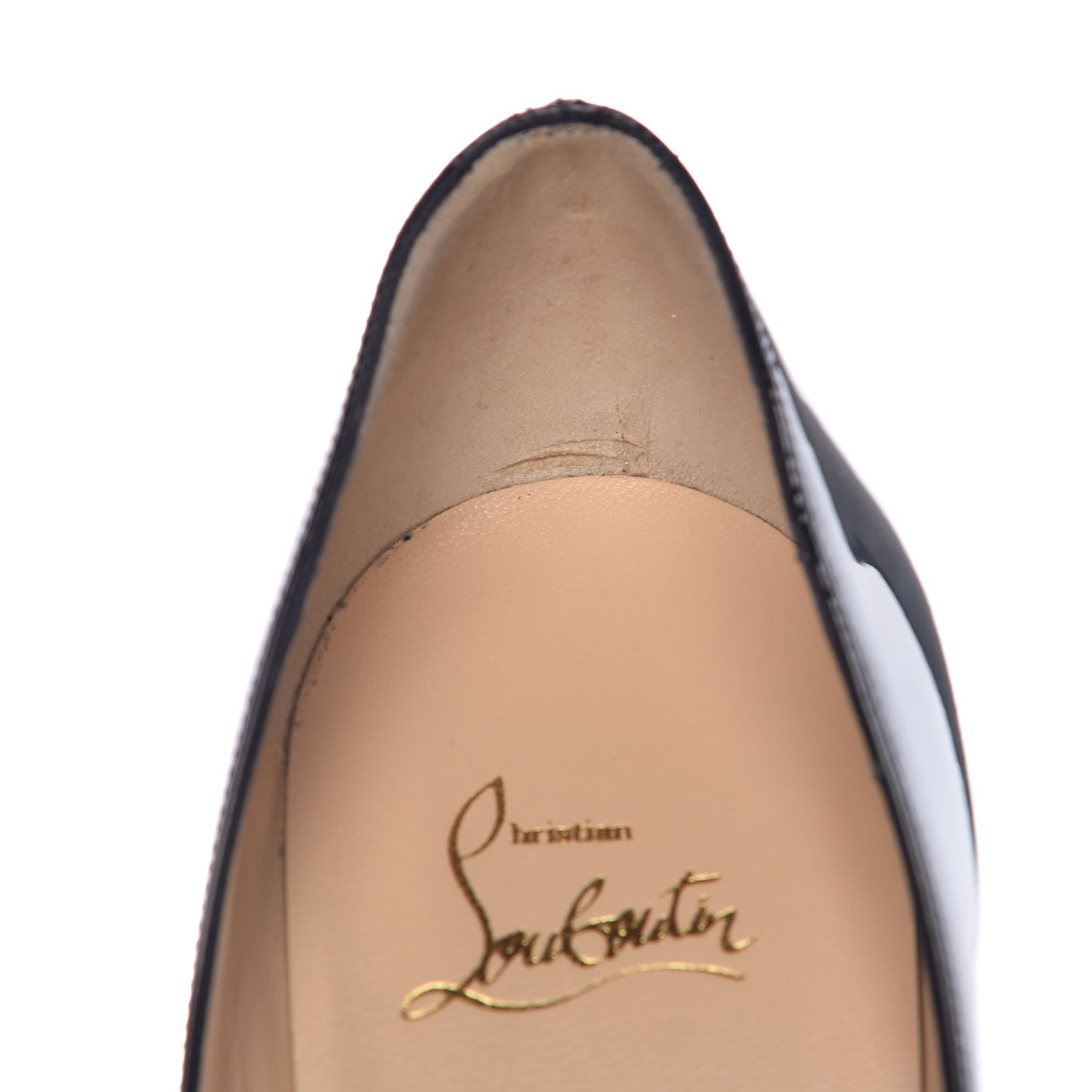 Christian Louboutin Patent Lady Peep 150 Pumps 40.5 Black 9 of 13
