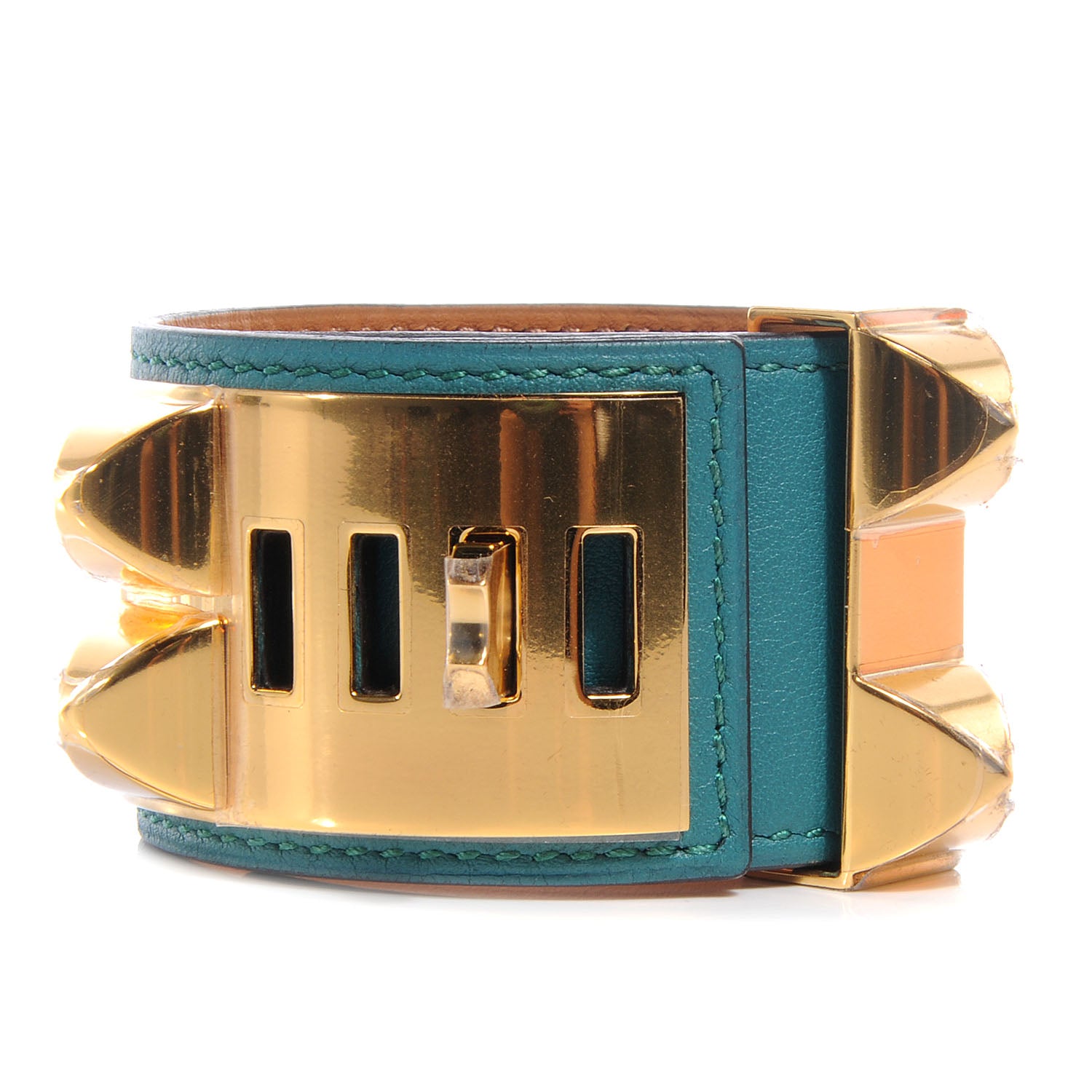 Hermes Swift Collier de Chien CDC Bracelet Small Malachite 3 of 7