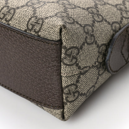 Gucci GG Supreme Monogram Textured Dollar Calfskin Web Small Ophidia Dome Shoulder Bag Beige Ebony New Acero 9 of 9