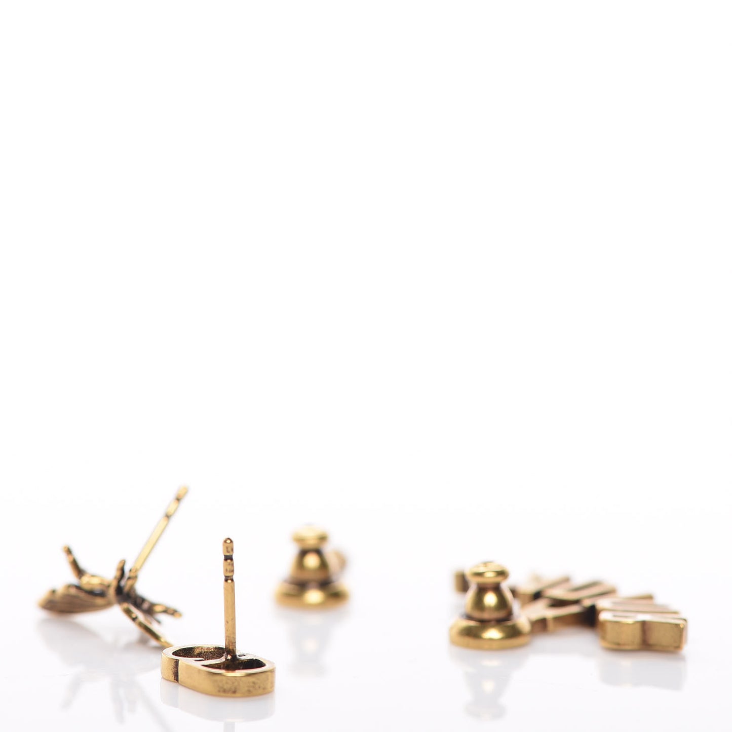 Metal J'Adior Earrings Aged Gold
