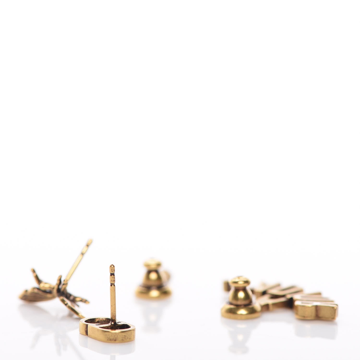 Christian Dior Metal J'Adior Earrings Aged Gold 3 of 5