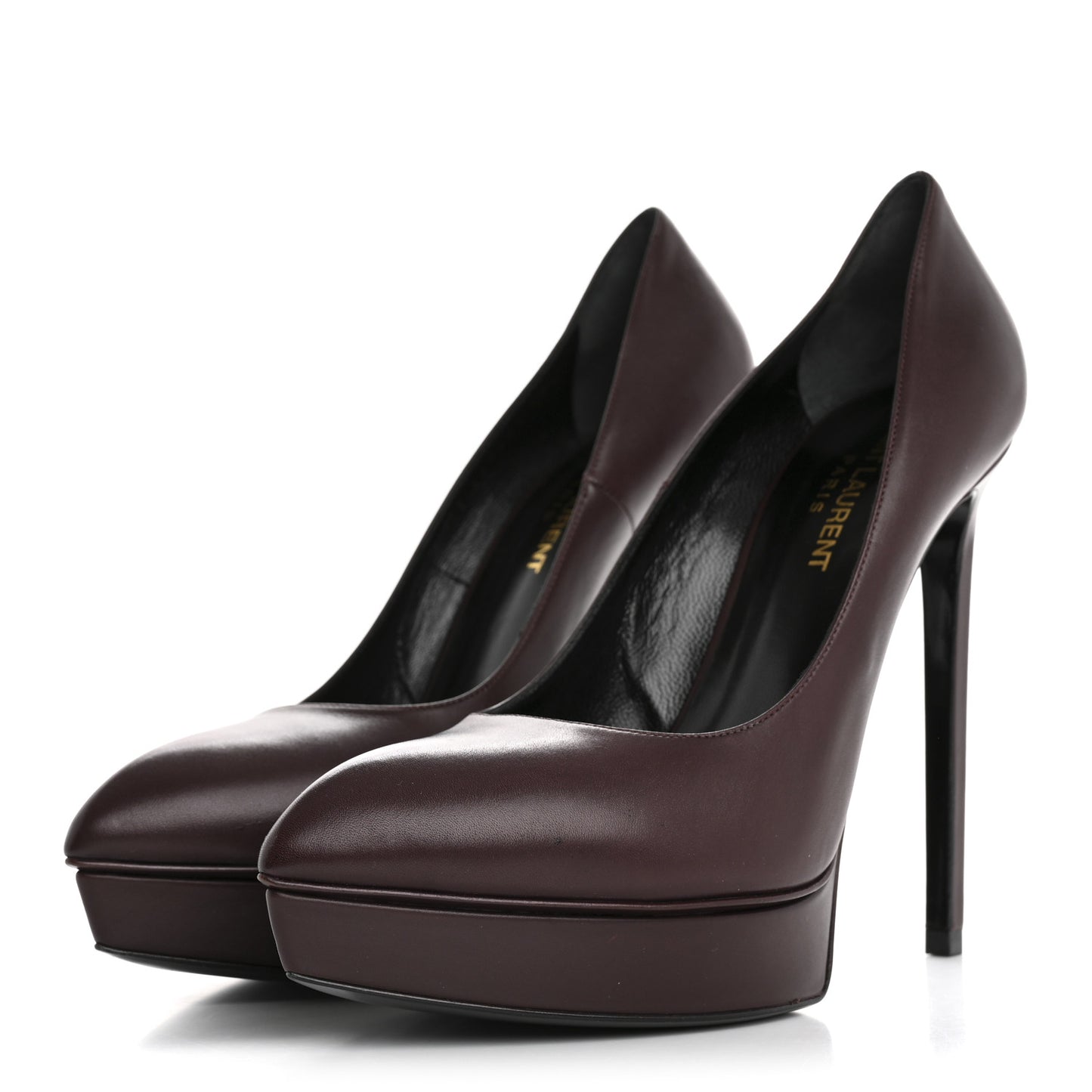 Calfskin Janis 105 Platform Pumps 38.5 Cordovan