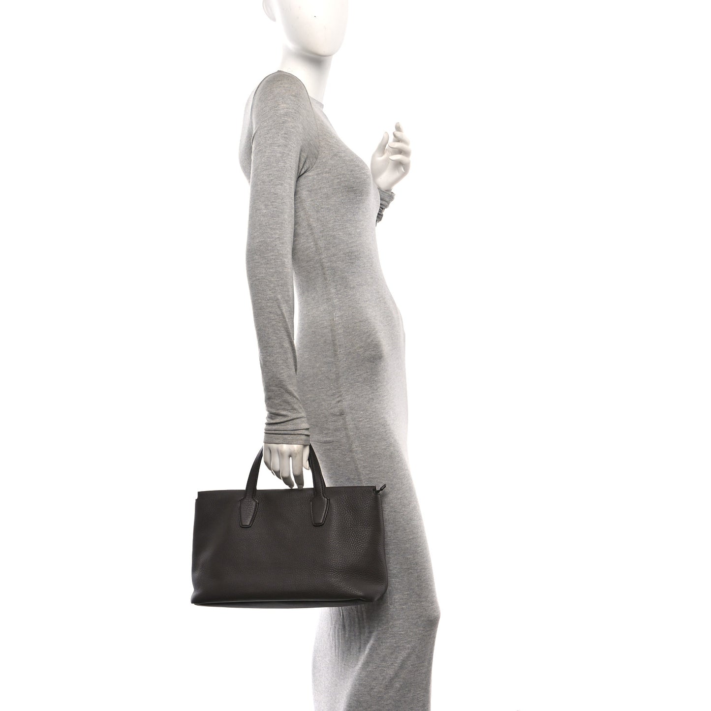 Calfskin Marcel Slouchy Top Handle Bag Deep Brown