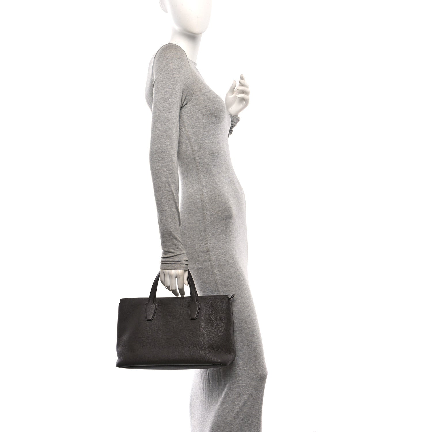 The Row Calfskin Marcel Slouchy Top Handle Bag Deep Brown 2 of 9