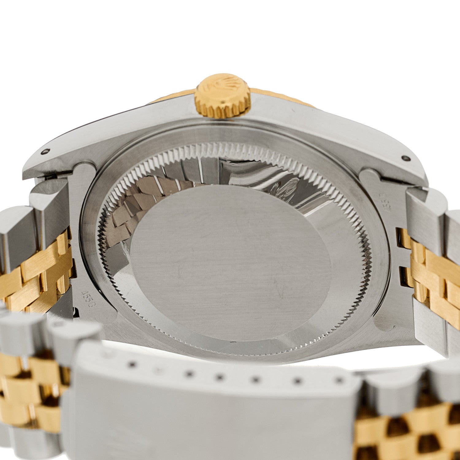 Rolex Stainless Steel 18K Yellow Gold Diamond 36mm Oyster Perpetual Datejust Watch White Roman 16233 4 of 4