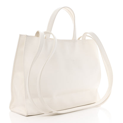 Telfar Vegan Leather Medium Shopping Bag White 3 of 15
