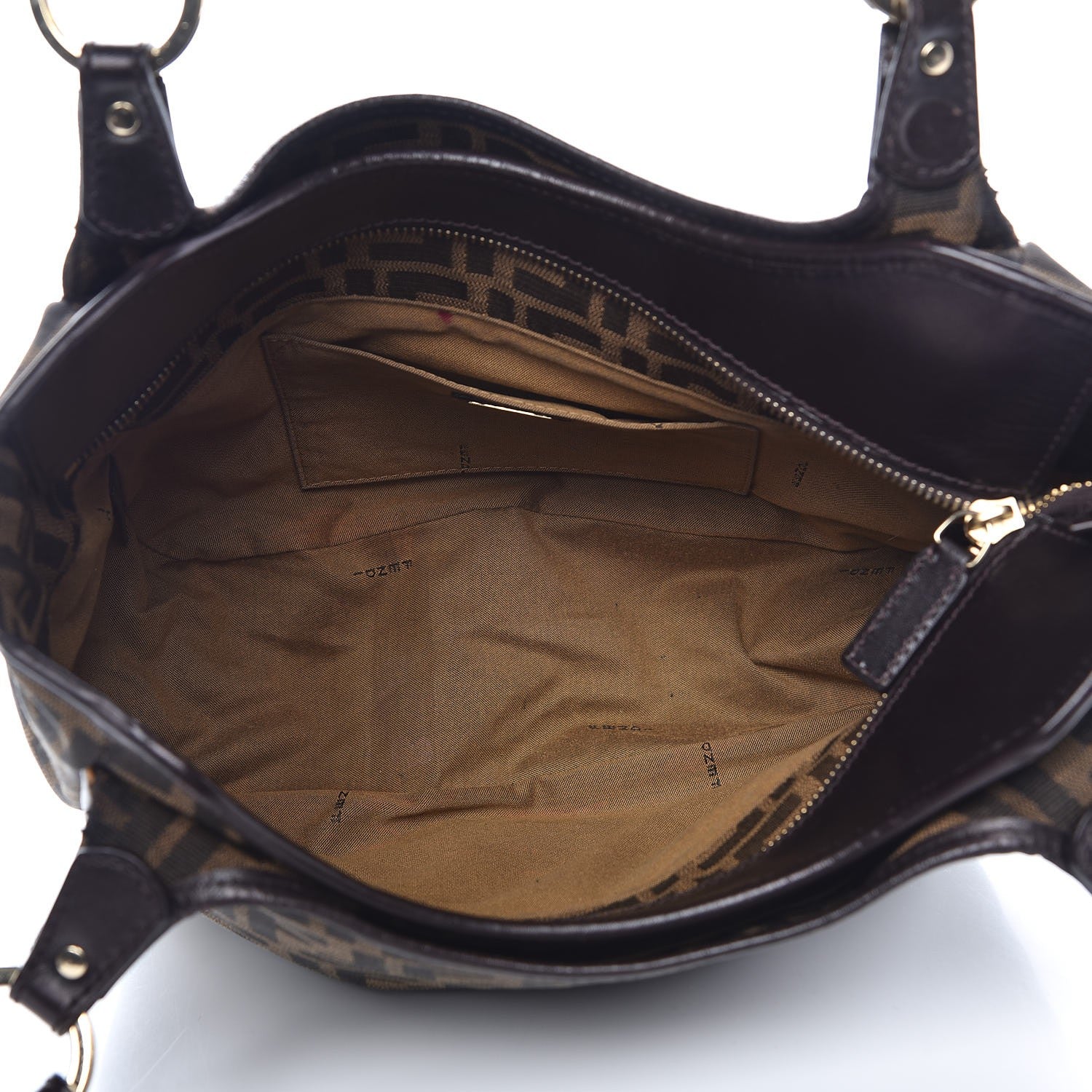 Fendi Zucca Small Chef Shopping Tote Tobacco Moro 5 of 13