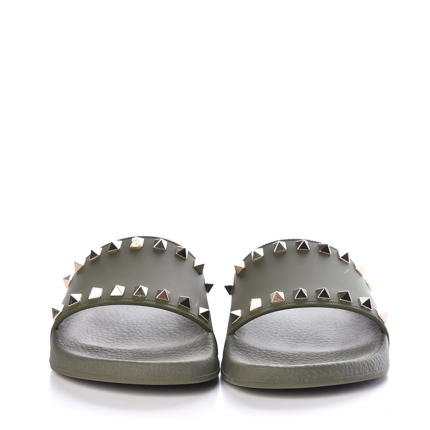 Rubber Rockstud Slide Sandals 36 Oasis