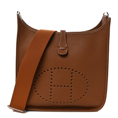Hermes Taurillon Clemence Evelyne III PM Gold 1 of 8