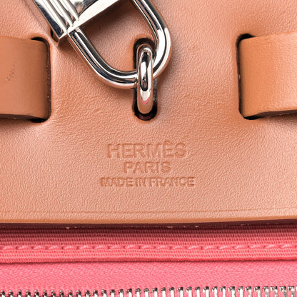 Hermes Vache Hunter Toile Herbag Zip 31 PM Rose Azalee Natural 8 of 10