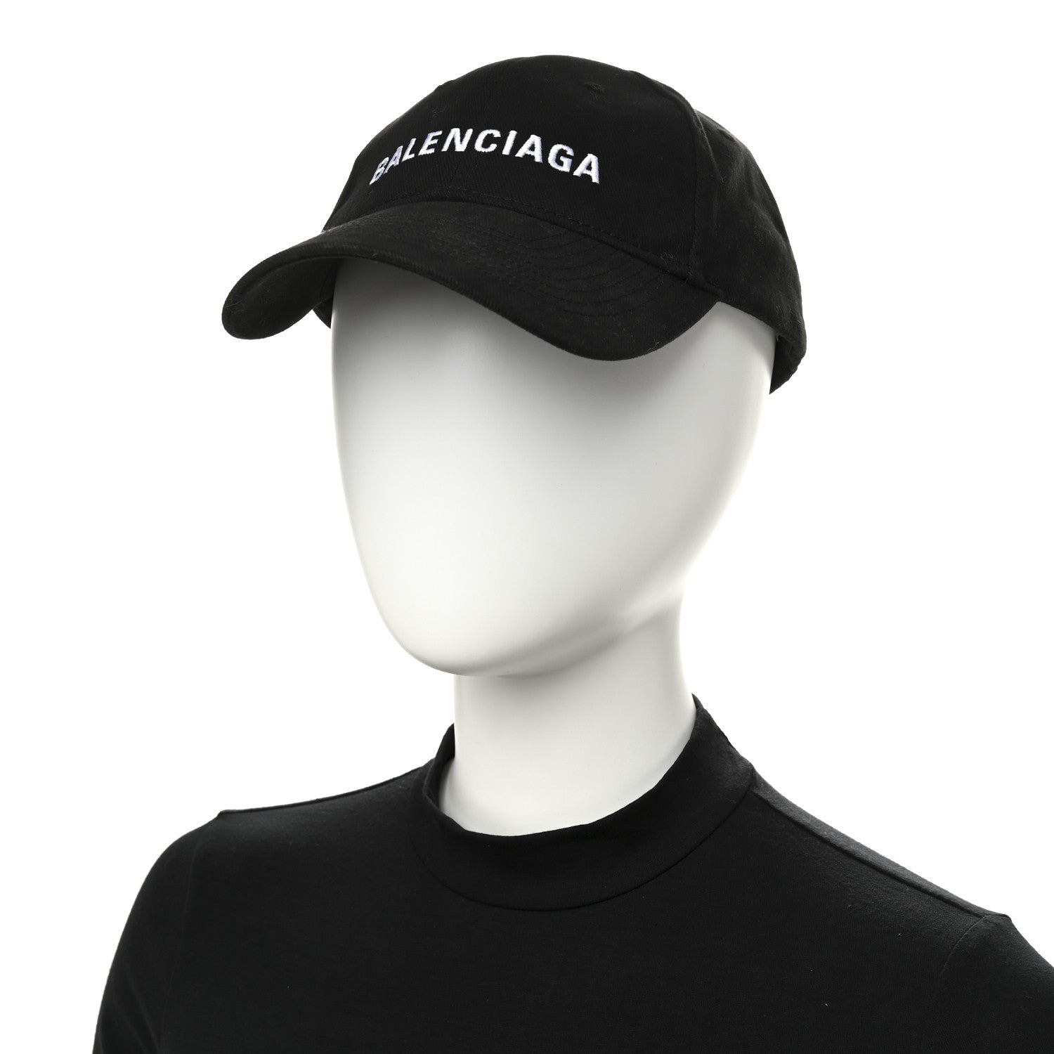 Balenciaga Cotton Drill Logo New Baseball Hat L Black 2 of 8