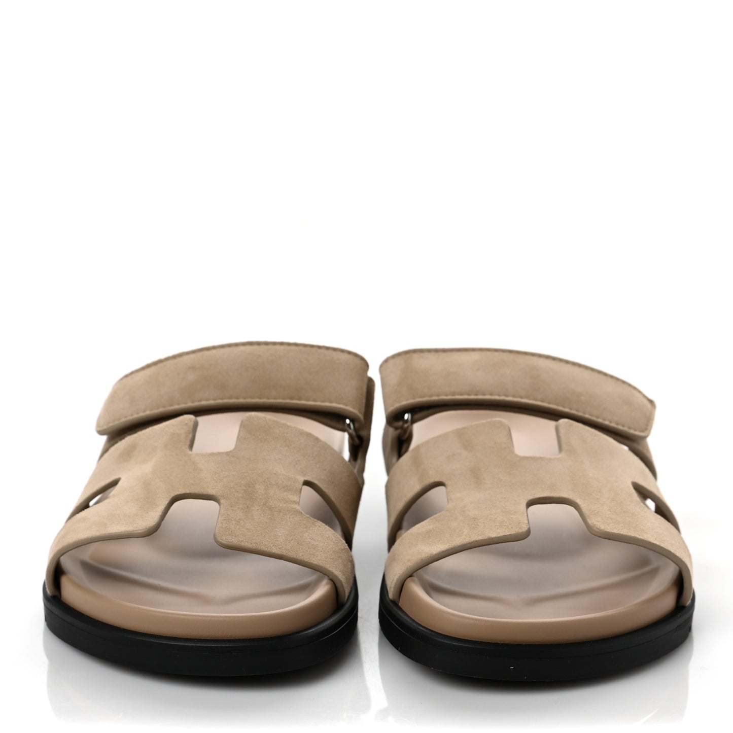 Suede Goatskin Womens Chypre Sandals 37 Beige Argile