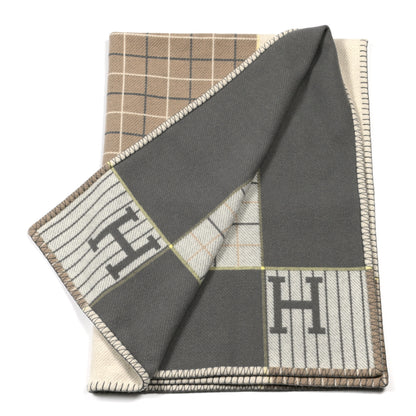 Hermes Wool Cashmere Avalon Passe-Passe Blanket Naturel 2 of 3