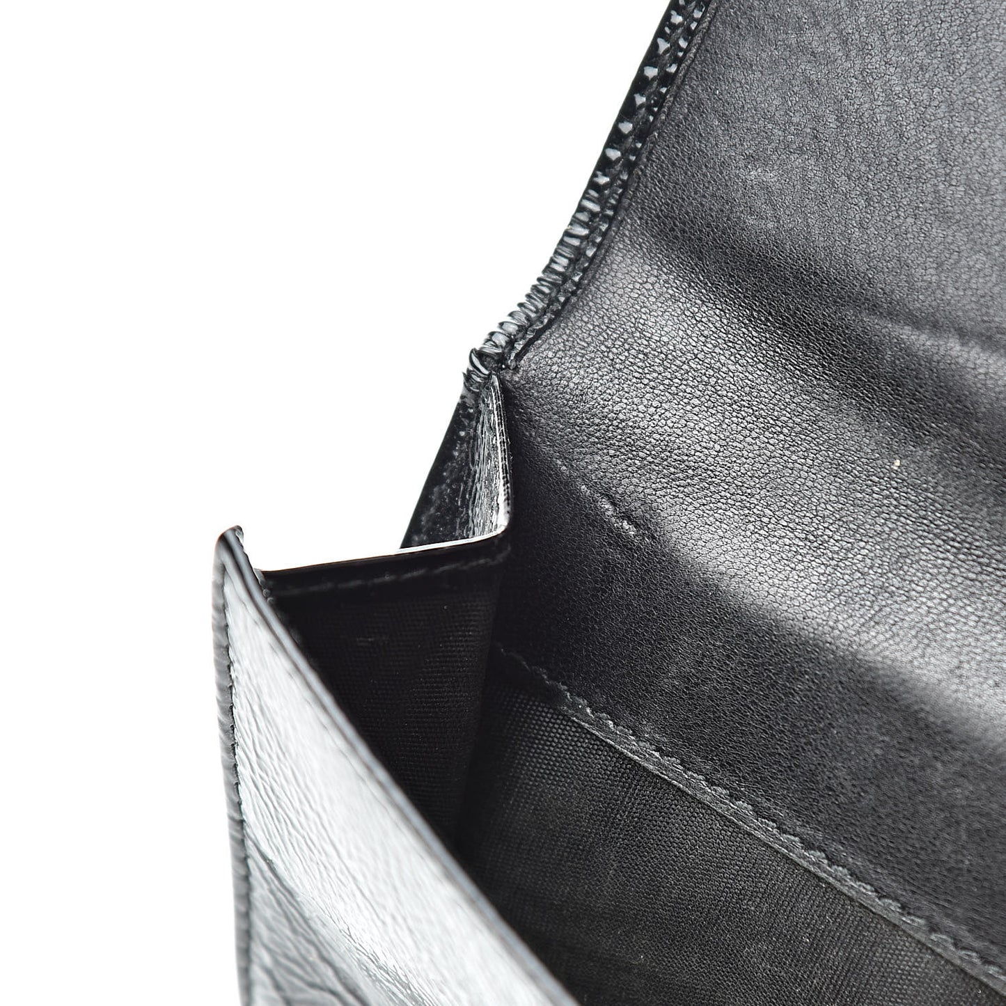 Patent Y-Mail French Wallet Black