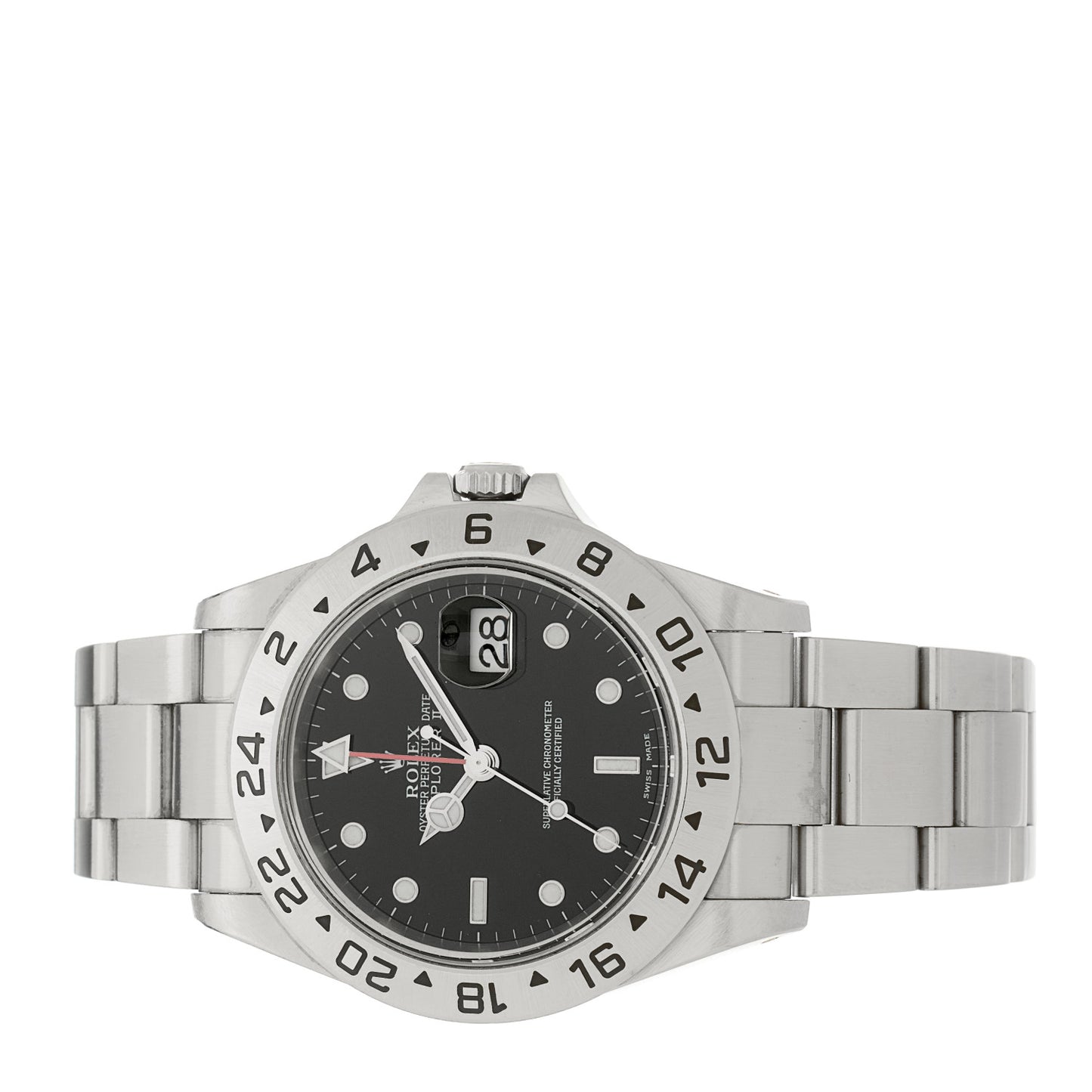 Stainless Steel 40mm Oyster Perpetual Date Explorer II Watch Black 16570