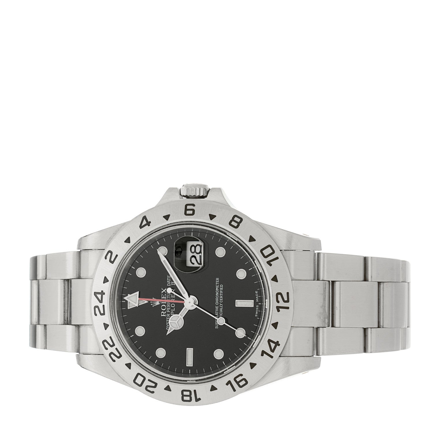 Rolex Stainless Steel 40mm Oyster Perpetual Date Explorer II Watch Black 16570 2 of 4