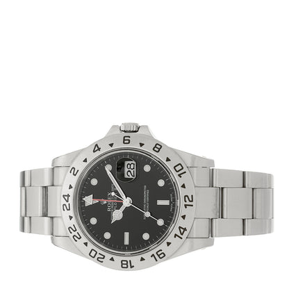 Rolex Stainless Steel 40mm Oyster Perpetual Date Explorer II Watch Black 16570 2 of 4